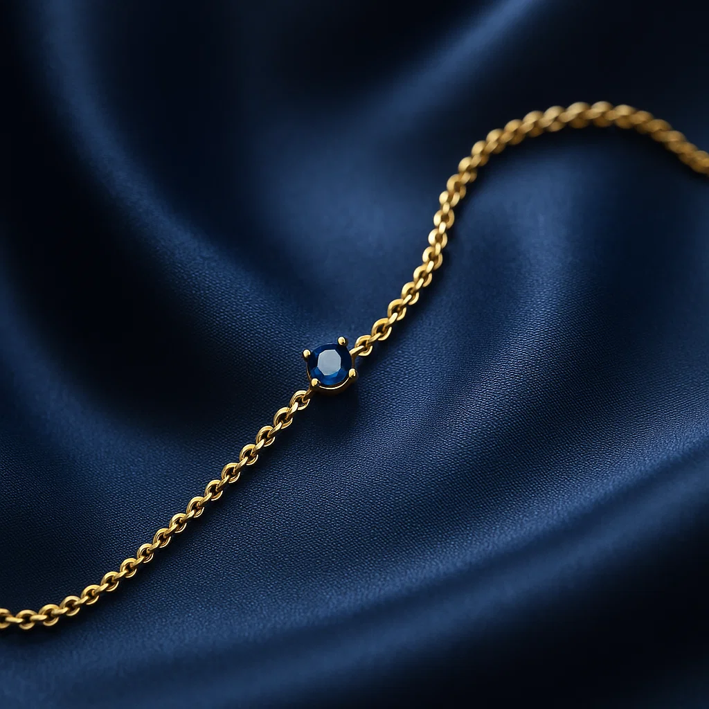 Birthstone Chain Bracelet | Permanent‑Look | 925 Sterling Silver 14 K Gold Plated