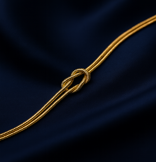 Double Snake Knot Bracelet | Permanent‑Look | 925 Sterling Silver  14K Gold Plated