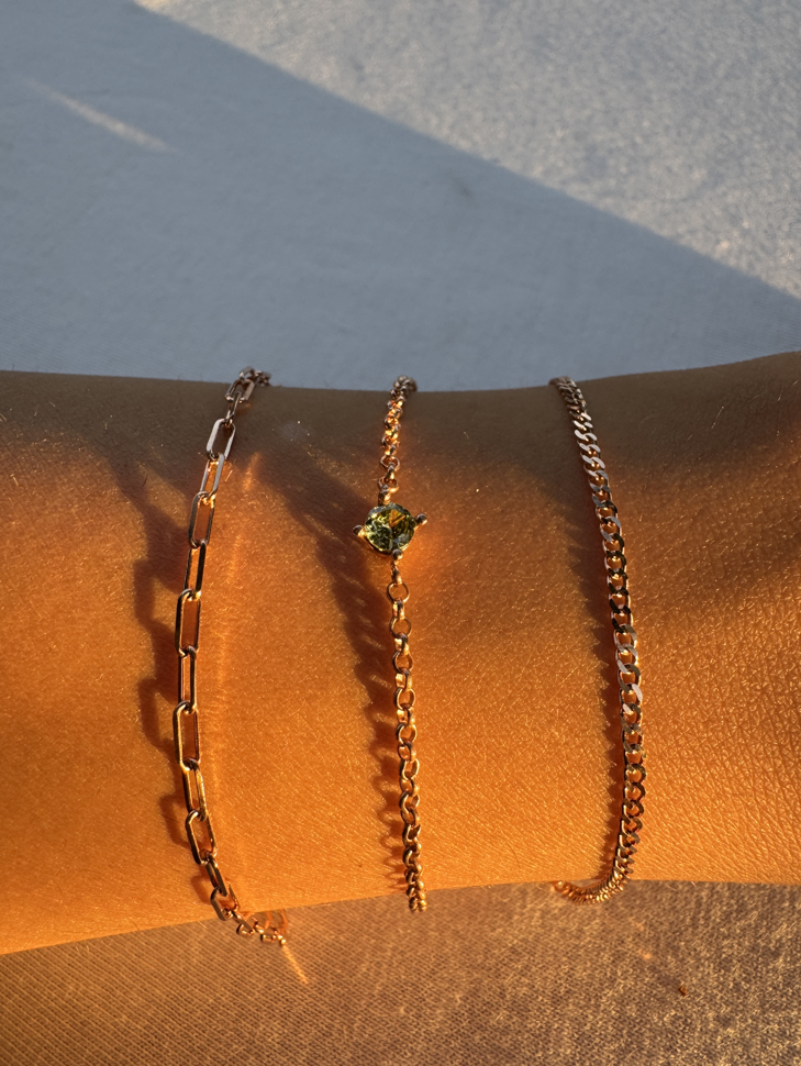 Triple Bracelet Set — Create Your Own Combo 925 Sterling Silver Rose Gold