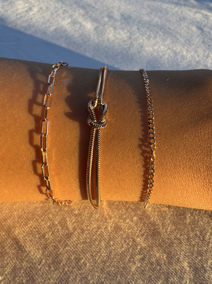 Triple Bracelet Set — Create Your Own Combo 925 Sterling Silver Rose Gold