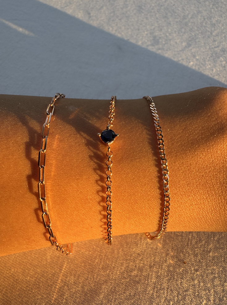 Triple Bracelet Set — Create Your Own Combo 925 Sterling Silver Rose Gold