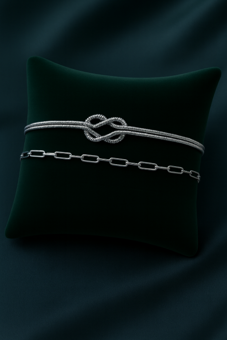 Bracelet Duo Set — Create Your Own Combo (Silver)