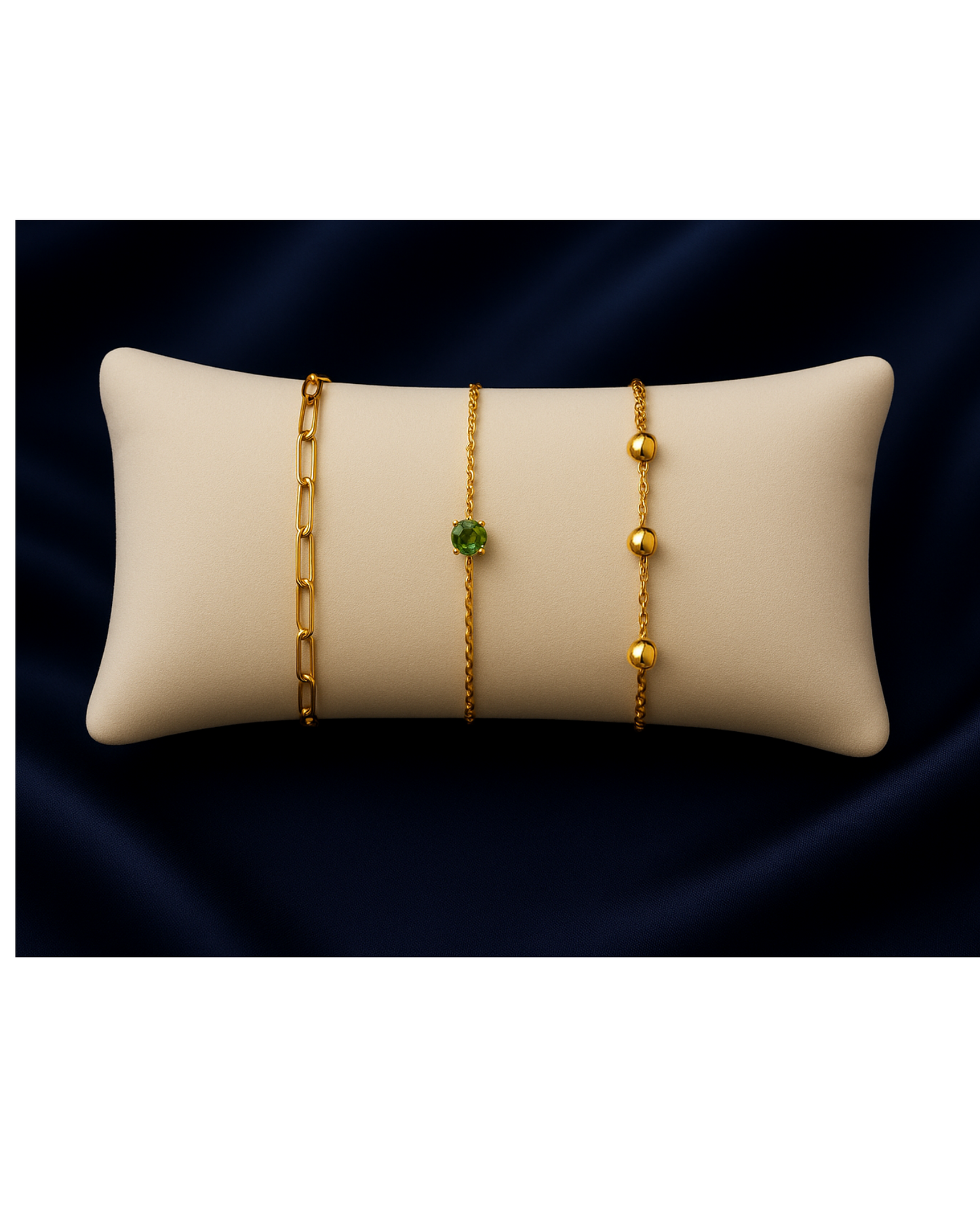 Triple Bracelet Set — Create Your Own Combo 925 Sterling Silver 14 K Gold Plated