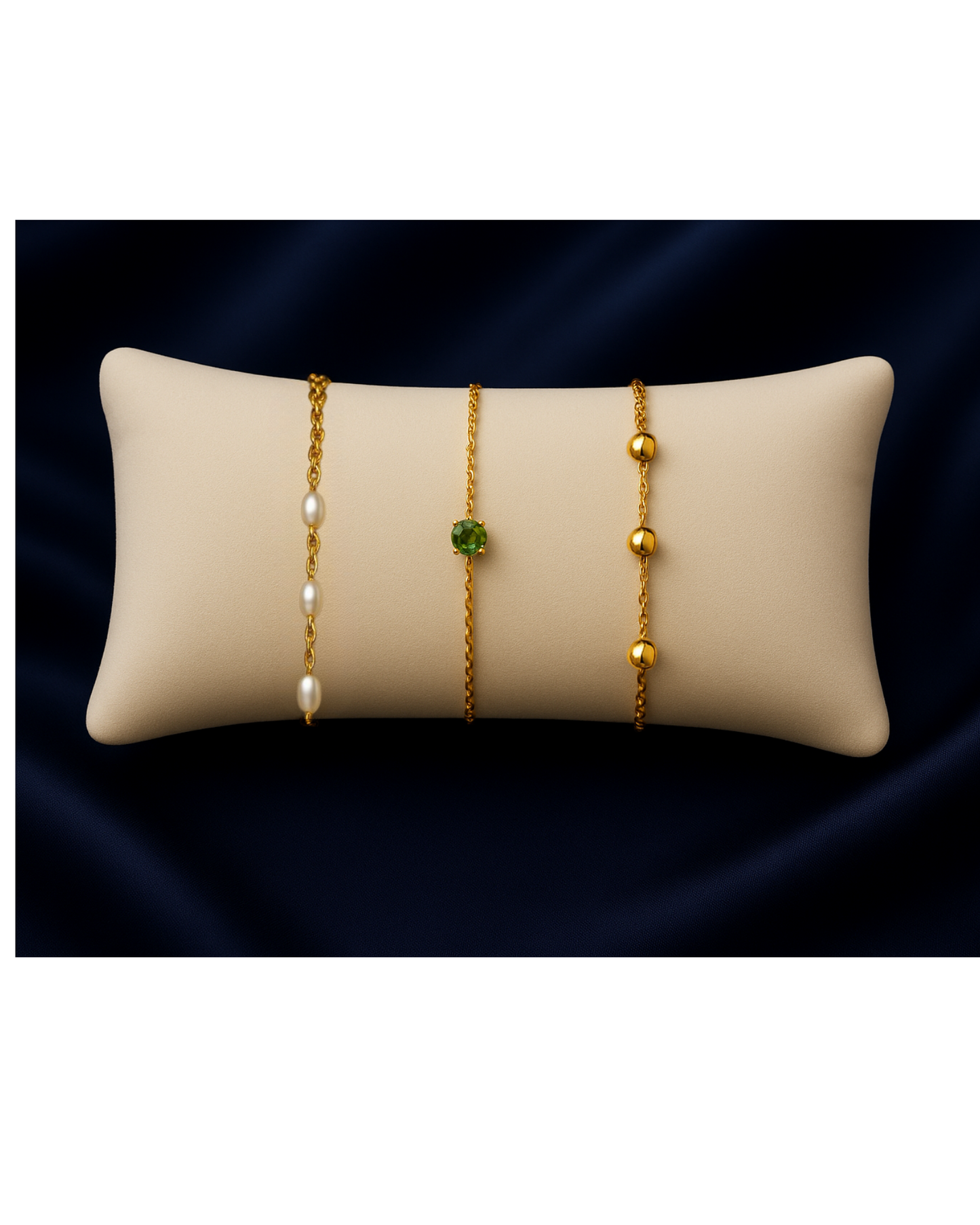 Triple Bracelet Set — Create Your Own Combo 925 Sterling Silver 14 K Gold Plated