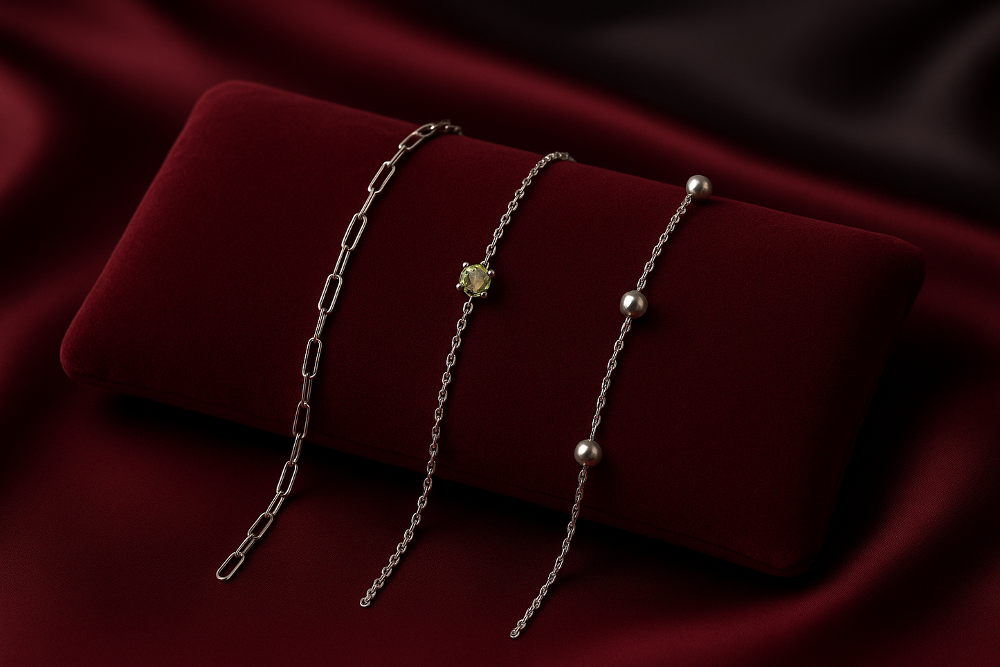 Triple Bracelet Set — Create Your Own Combo 925 Sterling Silver (Silver)