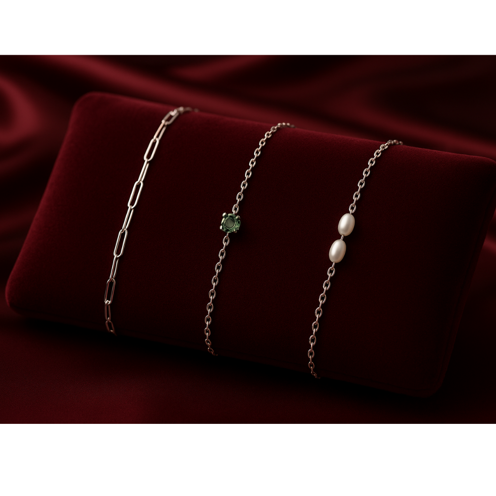 Triple Bracelet Set — Create Your Own Combo 925 Sterling Silver (Silver)