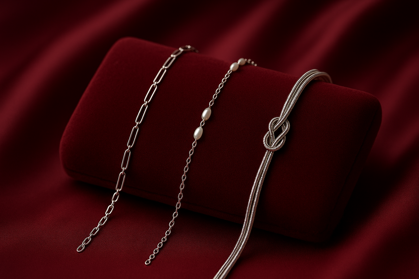 Triple Bracelet Set — Create Your Own Combo 925 Sterling Silver (Silver)