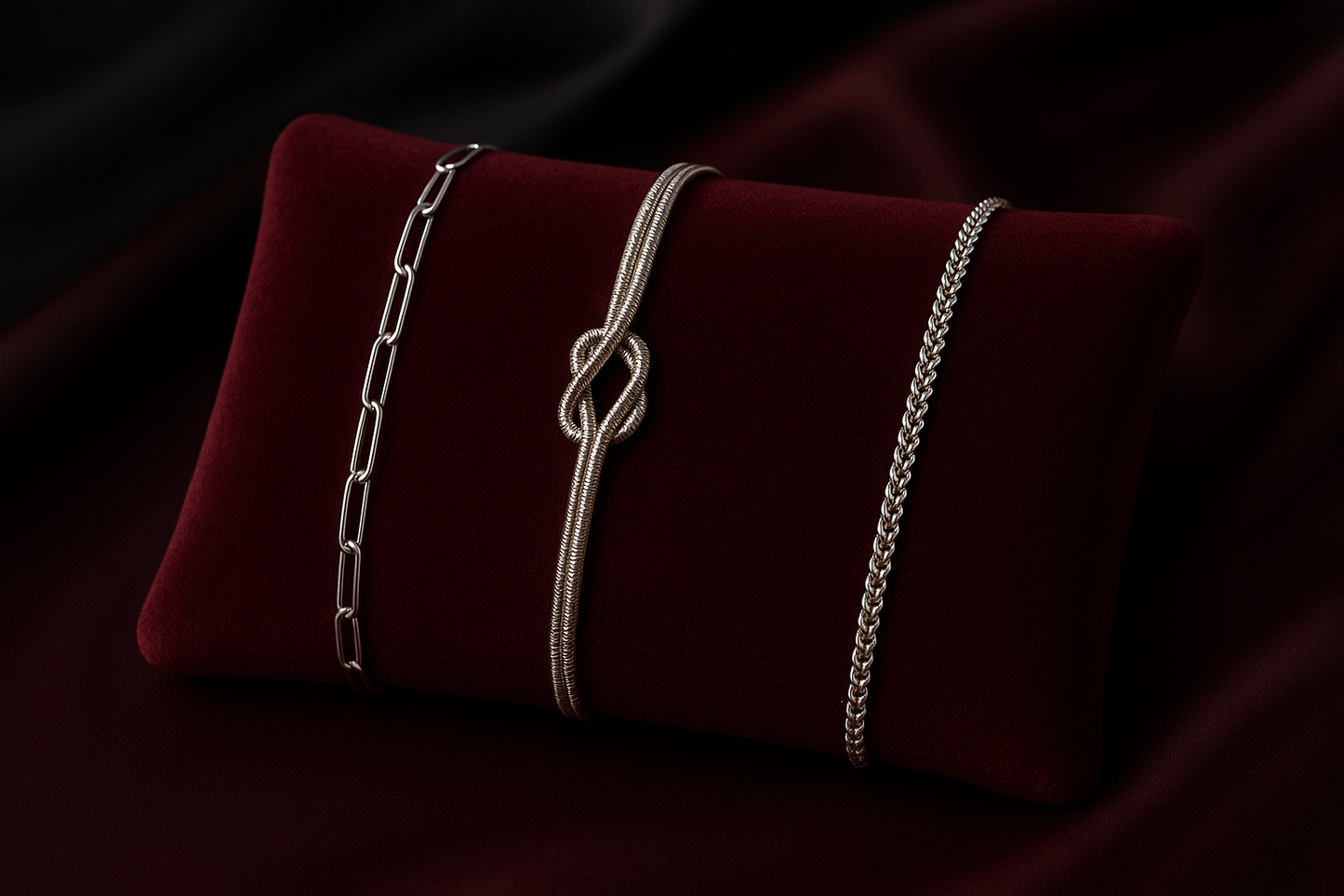 Triple Bracelet Set — Create Your Own Combo 925 Sterling Silver (Silver)